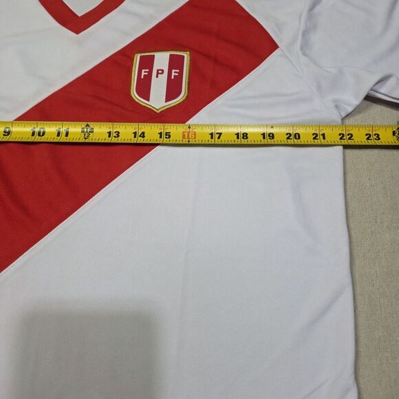 Unbranded Peru National Soccer / Futbol Jersey Tee Shirt White Red Size Large - Picture 5 of 8